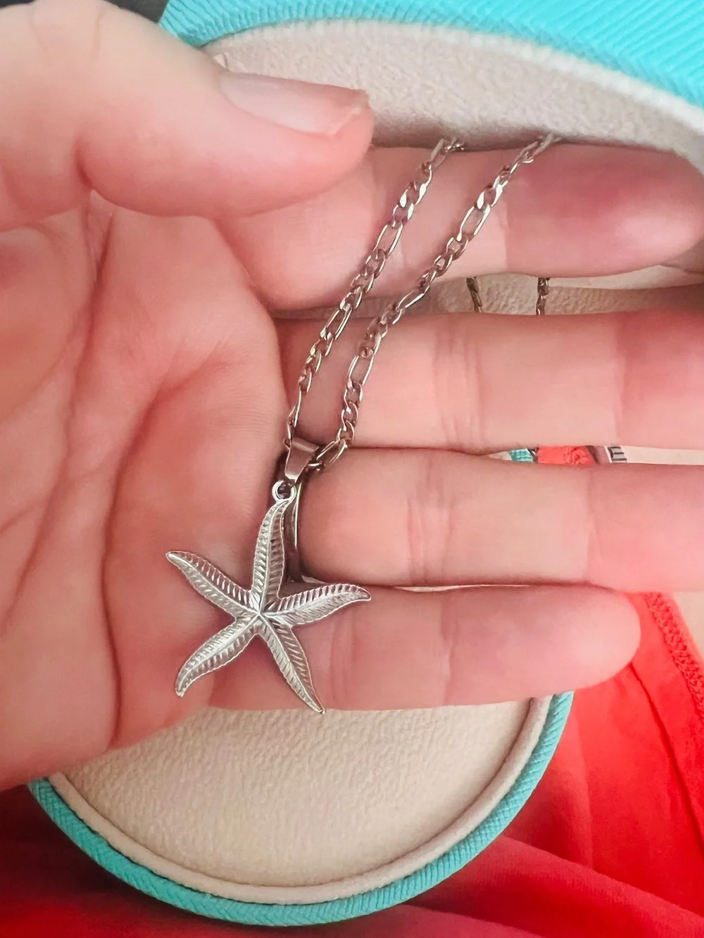 Silver Starfish Pendant Necklace - Picture 5 of 6
